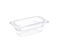 Vogue Polycarbonate 1/9 Gastronorm Container 65mm Clear - U242