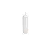 Vogue Clear Squeeze Sauce Bottle 994 ml/35 oz, Screw Top, Clear Polyethylene for Seeing Sauce Condiment Type & Level, Wide Neck for Quick & Easy Refills, Size: 288(H) x 76(Dia)mm, W832