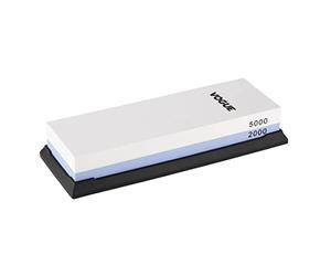 Vogue CN277 Dual Grit Whetstone, 2000/5000 | Double-sided design features a 2000 grit for routine sharpening and a 5000 grit for honing to keep blades sharp.