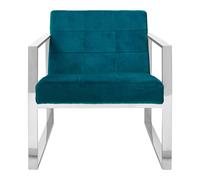 Vogue Cocktail Armchair - Teal Velvet Fabric