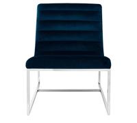 Vogue Cocktail Chair - Midnight Blue Velvet Fabric