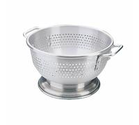 Vogue Colander 12841 14" Aluminium Strainer Heavy Duty with Handles Silver