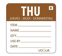 Hygiplas Removable Day of The Week Label Thursday (Pack of 500)