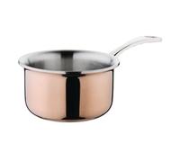 Vogue Copper Tri-Wall Mini Saucepan 9cm - Small Sauce Pan for Cooking Soup, Milk, Eggs, Noodles GG756
