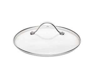Vogue CS543 Glass Saucepan Lid, 160 mm | Traps vital steam and moisture to accelerate cooking times while protecting fingers from heat during busy kitchen shifts.