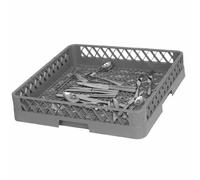 Vogue Cutlery Dishwasher Rack with Open Bottom Design Fast Drying 500x500mm