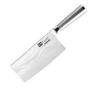 Vogue DA449 Tsuki Series 8 Vegetable Chopper - 7 1/2" | Polished steel handle ensures a comfortable grip, while a 60° Rockwell rating gives the core lasting cutting-edge durability.