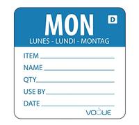 Vogue Day of the Week Prepared Label Monday Dissolvable Adhesive (Roll 250)