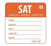 Vogue Day of the Week Prepared Label Saturday Dissolvable Adhesive - (Roll 250)