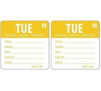 Vogue Day of the Week Prepared Tuesday Yellow - (Roll 500) (Pack of 2)