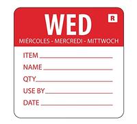 Vogue L068 Day Of The Week Label, Wednesday, Red