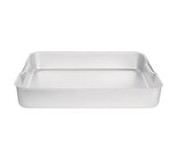 Vogue Deep Roasting Pan 610 mm, Aluminium Deep Baking Tray, Size: 100(H) x 610(W) x 455(D)mm, Integrated Handles, K416