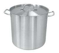 Vogue Deep Stock Pot 35.5 Litre, Stainless Steel, Large Stew Pot, Size: 360(Dia)mm - Induction Hob, Gas, Electric & Solid Top Compatible, Lid Sold Separately (T147), T555