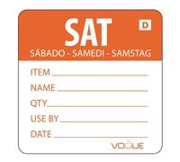 Vogue Dissolvable Day of the Week Labels Saturday (Pack of 250) - GH356