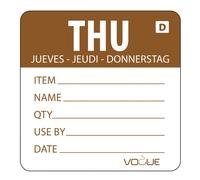 Vogue Dissolvable Day of the Week Labels Thursday (Pack of 250) - GH354