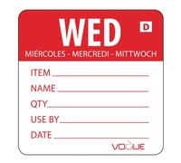 Vogue Dissolvable Day of the Week Labels Wednesday (Pack of 250) - GH353