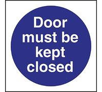 Vogue Door Must Be Kept Closed Sign - 100x100mm 4x4" (Self-Adhesive)