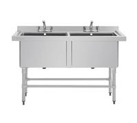 Vogue Double Deep Pot Sink 2 x 100 litre 1410mm wide CF406 Catering