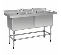 Vogue Double Deep Pot Sink 2 x 100 litre 1410mm wide CF406 Catering