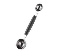 Vogue Double Melon Baller, Black, Size: 30 mm & 40 mm/1.2 & 1.5 inch, Stainless Steel with Grip in Middle, Double Ended Design, Professional & Home Kitchen Use, CF923