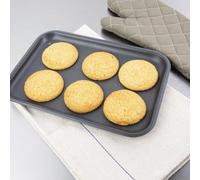 Vogue E930 Standard Oven Cloth Beige with Blue Border. Size: 34 x 18