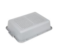 EDLP Vogue Plastic Perforated Grey Tote Box - 545x390x129mm