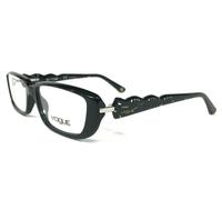 Vogue Eyeglasses Frames VO2690-B W44 Black Clear Geometric Silver 52-15-135