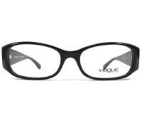 Vogue Eyeglasses Frames VO2813-B W44 Black Square Silver Full Rim 53-17-135