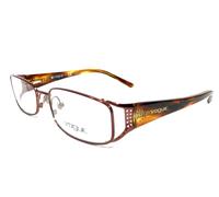 Vogue Eyeglasses Frames VO3671-B 811 Brown Horn Wire Rim Crystals 53-17-130