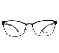 Vogue Eyeglasses Frames VO3987-B 352 Black Cat Eye Sparkly Crystals 52-16-135