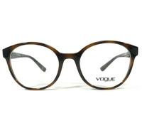 Vogue Eyeglasses Frames VO5104 2386 Brown Tortoise Round Horn Rim 51-19-140