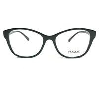 Vogue Eyeglasses Frames VO5169-B W44 Black Silver Cat Eye Full Rim 52-17-140