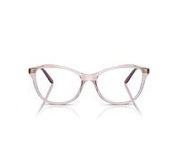 Vogue Eyewear Women's Vo5602f Low Bridge Fit Square Prescription Eyewear Frames, Transparent Pink/Demo Lens, 54 mm