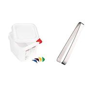 Vogue Fish Bone Tweezers St/St - 30mm 1 1/5" & Araven Food Containers with Lids - GN 1/6 2.6Ltr (Box 4)
