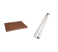 Vogue Fish Bone Tweezers St/St - 30mm 1 1/5" & Hygiplas High Density Chopping Board Brown - 18x12x1"