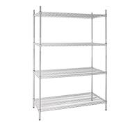 Vogue 4 Tier Wire Shelving Kit 1220x610mm - U257