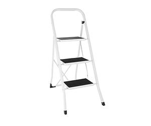 Vogue Folding Step Stool - 3 Step Ladder, Portable, Heavy Duty Steel, Anti-Slip F019