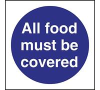 Vogue Food Must Be Cover Sign - 100x100mm 4x4" (Self-Adhesive)