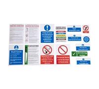 Vogue W192 Food Preparation Sign Pack Notice Safety Plaque Poster Display Commercial