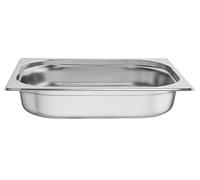 Vogue Gastronorm Pan 1/2, Stainless Steel Tray, Depth: 65 mm, Capacity: 4 Litres, Hot and Cold Food Storage Container, Bain Marie Compatible, Lid Sold Separately, K927