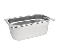 Vogue Gastronorm Pan 1/4, Stainless Steel Tray, Depth: 100 mm, Capacity: 2.5 Litres, Hot and Cold Food Storage Container, Bain Marie Compatible, Lid Sold Separately, K819