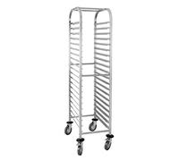 Vogue Gastronorm Racking Trolley 557X380X1700mm Stainless Steel Catering
