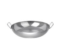 Vogue GD074 Iron Paella Pan 16In Kitchen Cookware Heavy Duty Induction, Grey