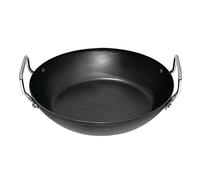 Vogue GD074 Iron Paella Pan, 400 mm Diameter, Black