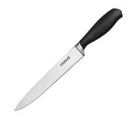 Vogue GD758 Soft Grip Carving Knife With Black Handle, High Carbon Stainless Steel, 20.5 cm Blade Length