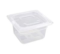 Vogue GJ529 Polypropylene 1/9GN Pan With Lid, 100 mm (Pack of 4)