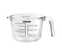 Vogue Glass Measuring Jug 645ml - Stain and Scratch Resistant Measuring Cup, Dishwasher Safe DP116