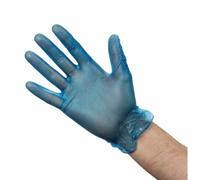 Vogue Gloves Blue Vinyl - Powdered - Non Sterile - Single Use - L - Pack of 100