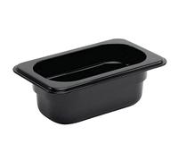 Vogue 1/9 Gastronorm Container 65mm 0.6 Litre Black Catering Food Storage Pan