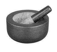 Vogue Granite Pestle and Mortar, Black, 203(Dia)mm, Granite Mortar and Pestle, Professional & Home Use, GG016